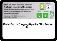 Code Card - Surging Sparks Elite Trainer Box · SV08: Surging Sparks · #— · Normal