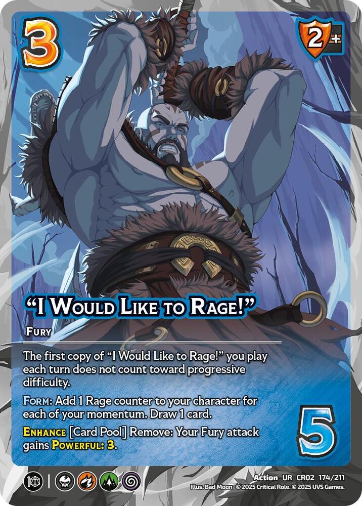 I Would Like to Rage!