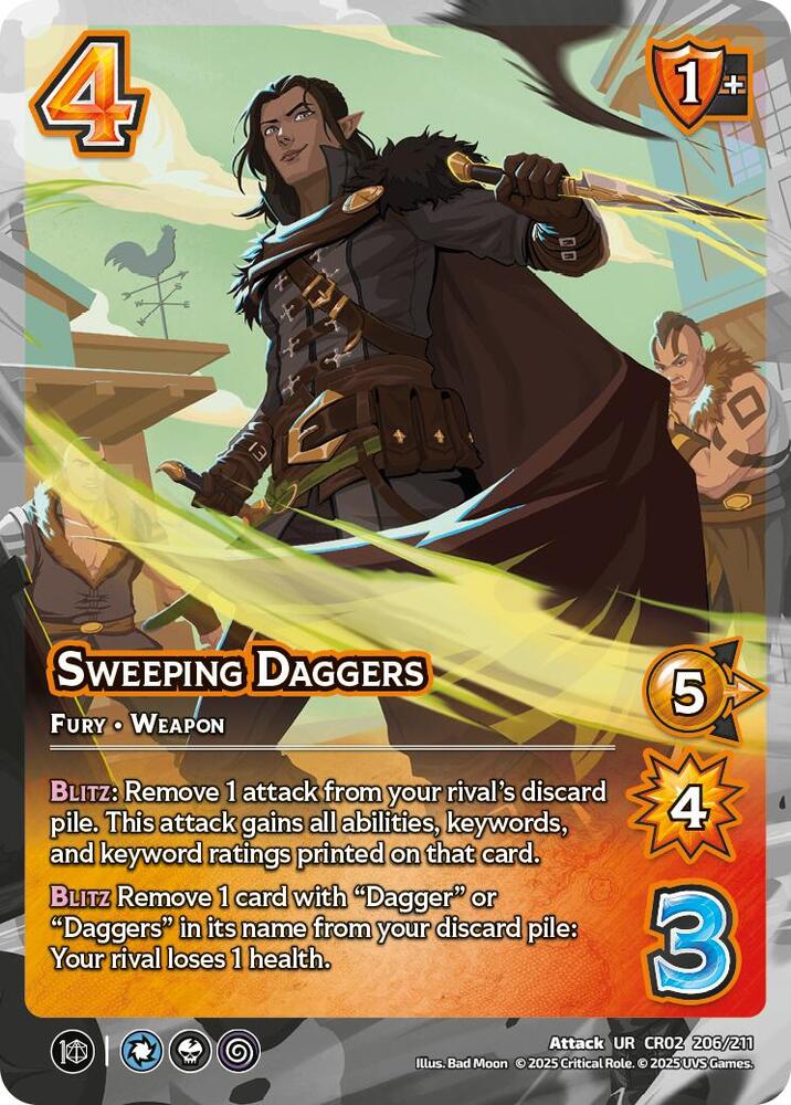 クイーンズブレイド ユーミル critical attack Sweeping Daggers - Critical Role: Heroes of Exandria - UniVersus