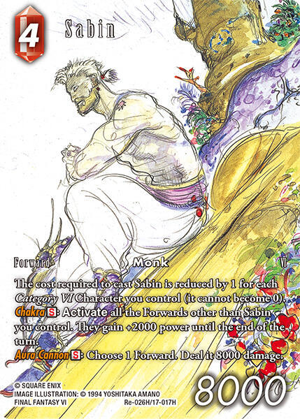sabin mtg card Magic The Gathering - Universes Beyond - Final Fantasy - Commander Sabin, Master Monk - MTG