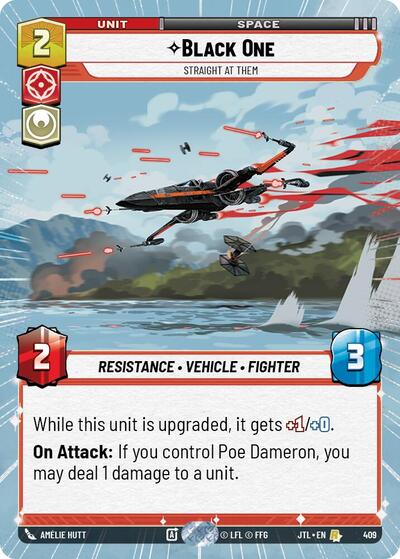 Black One - Straight At Them (Hyperspace) Jump to Lightspeed Rare Star Wars Unlimited card — value and price
