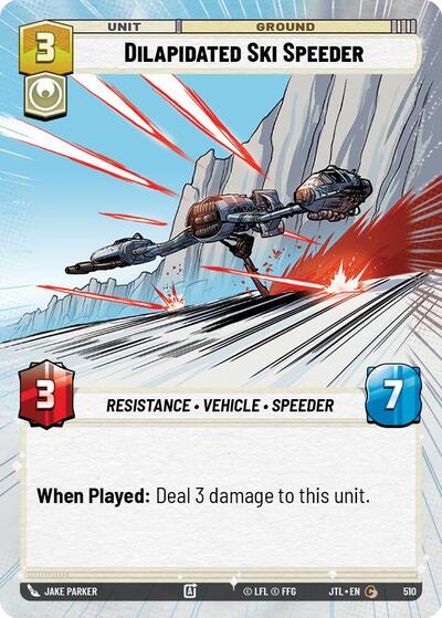 Dilapidated Ski Speeder Hyperspace