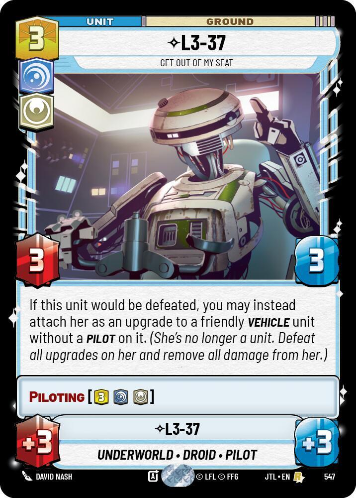 L3-37 - Get Out Of My Seat (Foil)