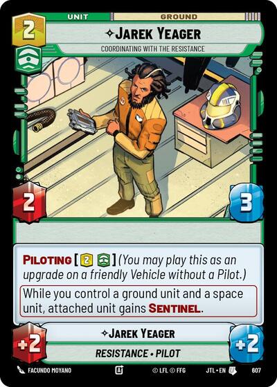 Jarek Yeager - Coordinating With The Resistance (Foil) - Jump to Lightspeed