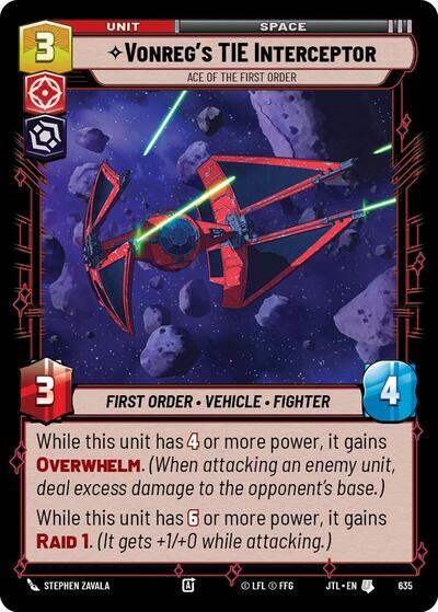 Vonreg's TIE Interceptor - Ace of the First Order (Foil) - Jump to Lightspeed