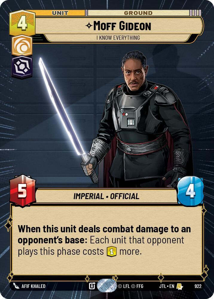 Moff Gideon 922 card