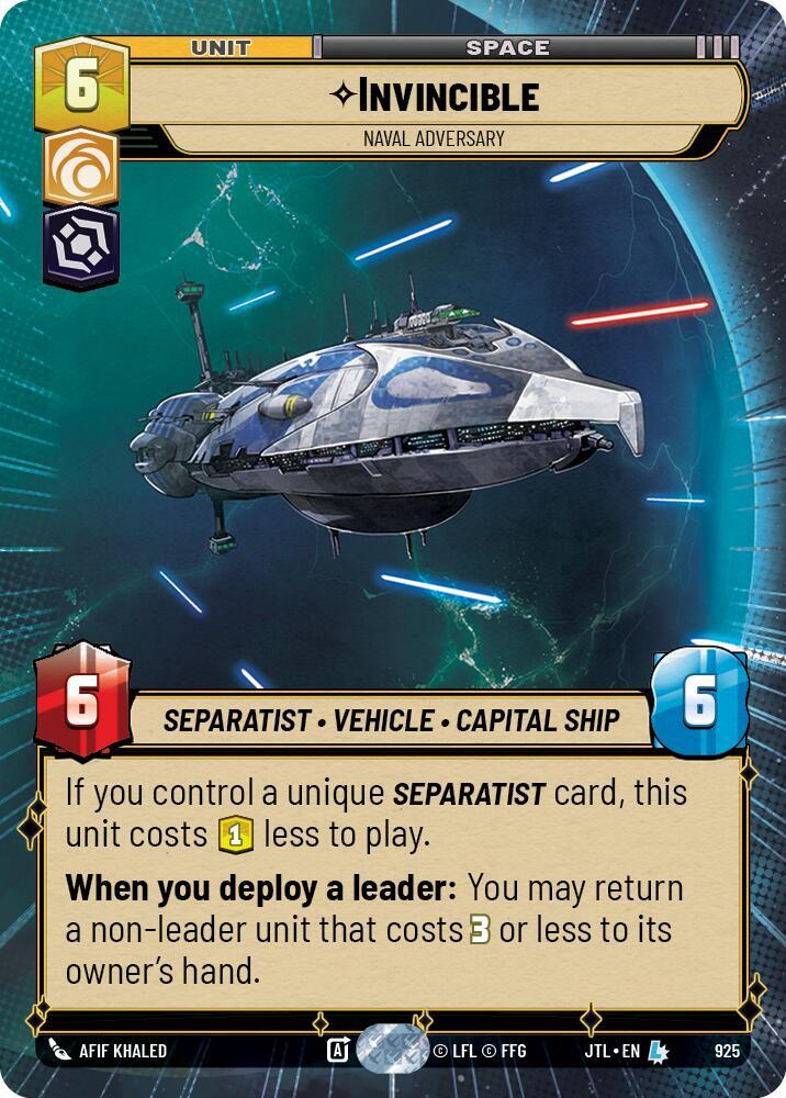 Invincible - Naval Adversary (Hyperspace Foil)