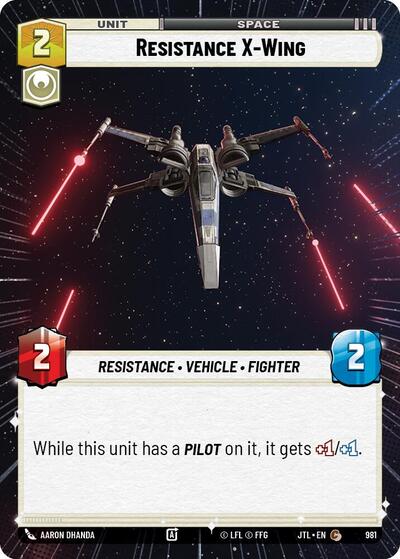 Resistance X Wing Hyperspace Foil