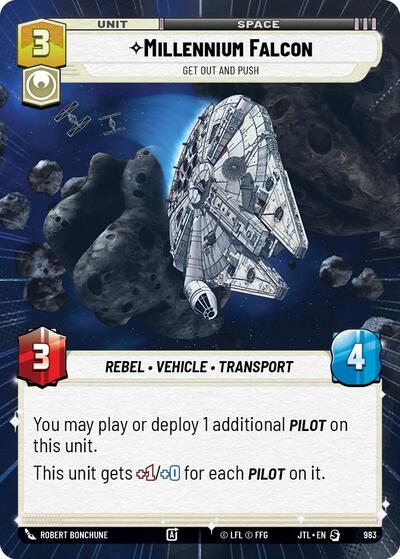 Millennium Falcon - Get Out And Push (Hyperspace Foil) Jump to Lightspeed card price