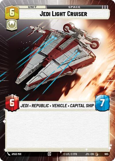 Jedi Light Cruiser Hyperspace Foil