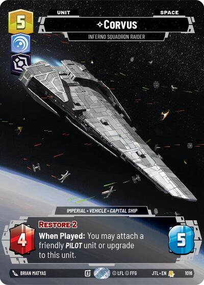 Corvus - Inferno Squadron Raider (Prestige) Jump to Lightspeed card price