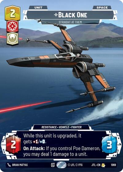 Black One - Straight At Them (Prestige Foil) Jump to Lightspeed Rare Star Wars Unlimited card — value and price
