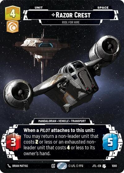 Razor Crest - Ride For Hire (Prestige Foil) Jump to Lightspeed card price