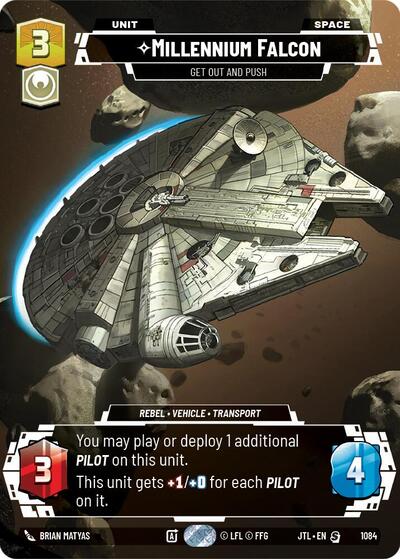 Millennium Falcon - Get Out And Push (Prestige Foil) Jump to Lightspeed card price