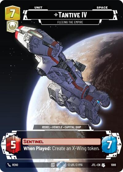 Tantive IV - Fleeing the Empire (Prestige Foil) Jump to Lightspeed card price