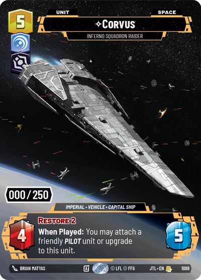 Corvus - Inferno Squadron Raider (Serialized) Jump to Lightspeed card price