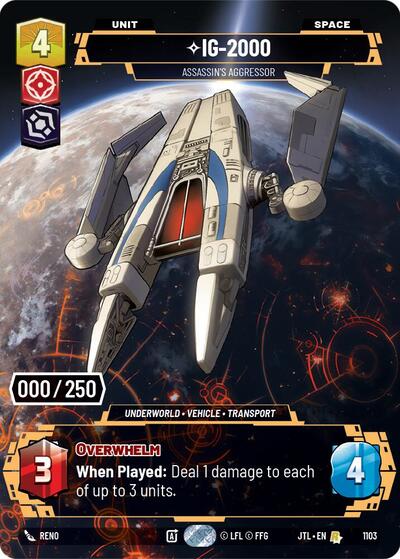 IG-2000 - Assassin's Aggressor (Serialized) Jump to Lightspeed card price