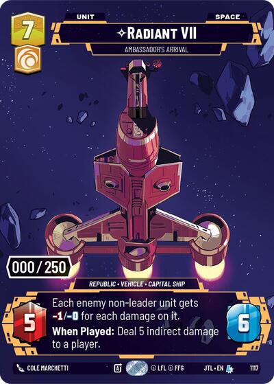 Radiant VII - Ambassadors' Arrival (Serialized) Jump to Lightspeed card price