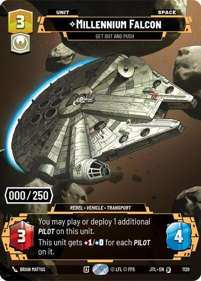 Millennium Falcon - Get Out And Push (Serialized) Jump to Lightspeed card price