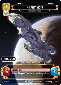 Tantive IV Fleeing the Empire Serialized