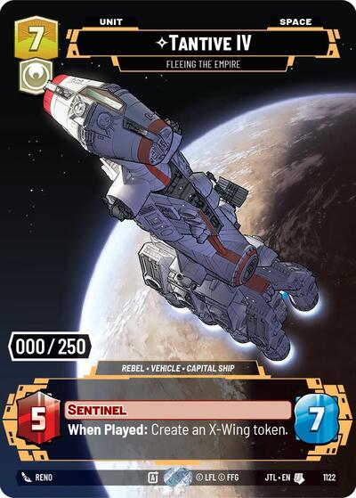 Tantive IV Fleeing the Empire Serialized