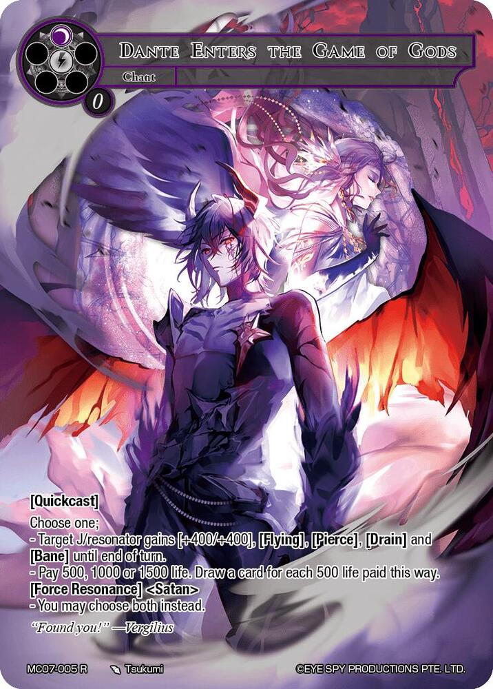 Dante Enters the Game of Gods