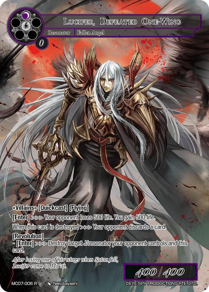 Lucifer, Defeated One-Wing