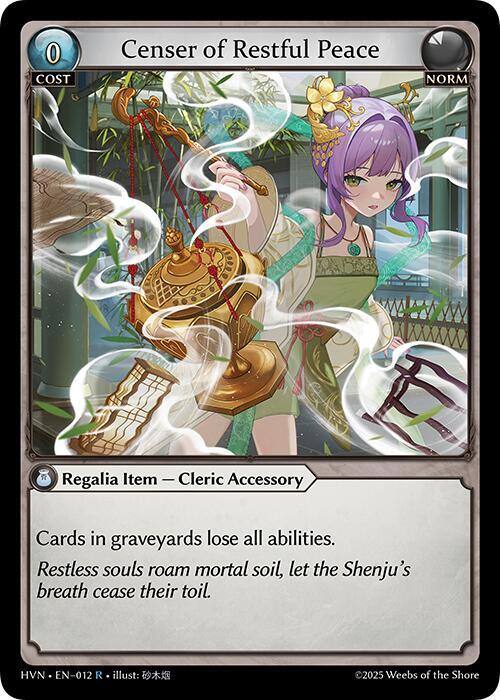 Censer of Restful Peace - Abyssal Heaven - Grand Archive TCG