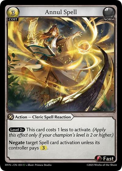 Annul Spell card