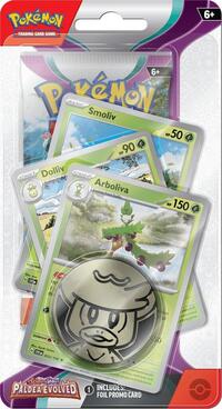 Paldea Evolved Premium Checklane Blister [Arboliva] from SV02: Paldea Evolved Pokemon card image