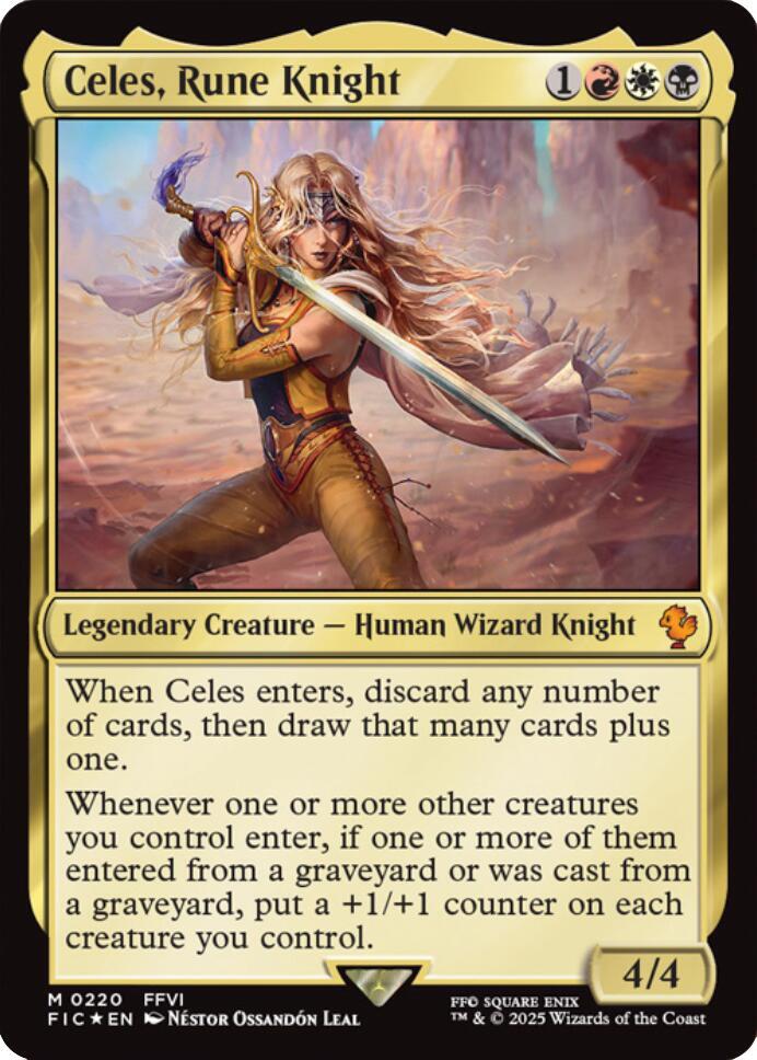 MTG FIC ルーンナイト、セリス サージfoil M 0209 Celes, Rune Knight (Surge Foil) - Commander: FINAL FANTASY