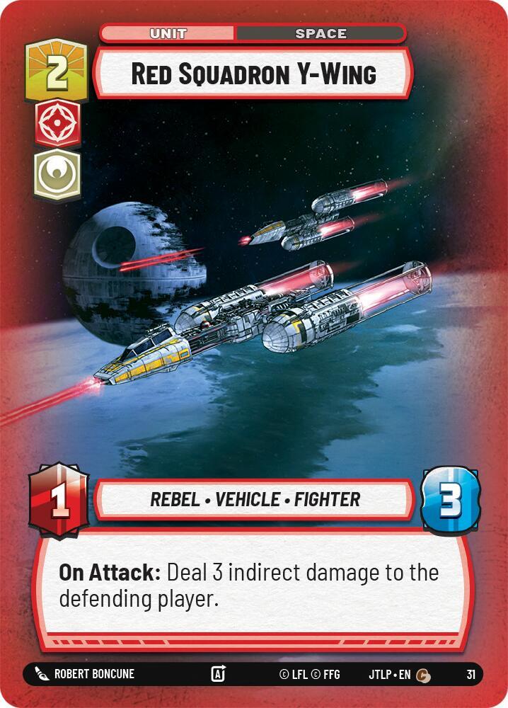 Red Squadron Y-Wing (Foil) - Jump to Lightspeed - Weekly Play