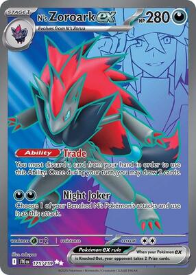 order T3♡ N4♡ N's Zoroark ex - 175/159 - SV09: Journey Together - Pokemon