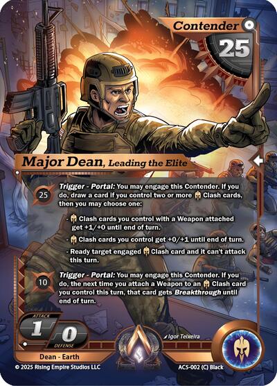Major Dean, Leading the Elite