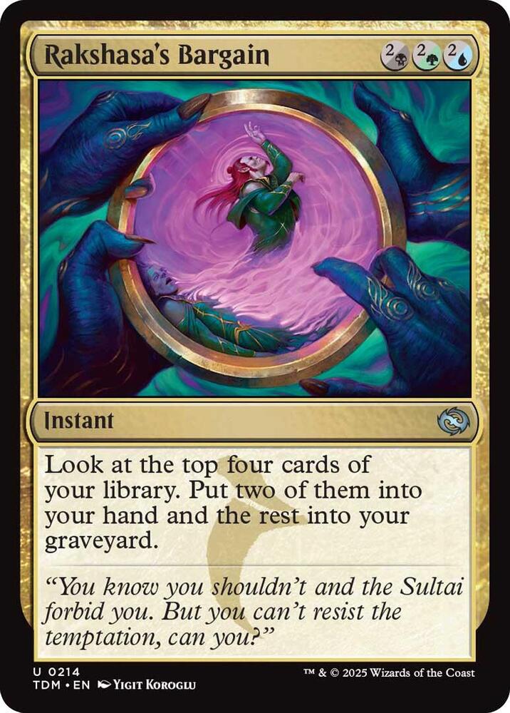Rakshasa's Bargain - Tarkir: Dragonstorm - Magic: The Gathering