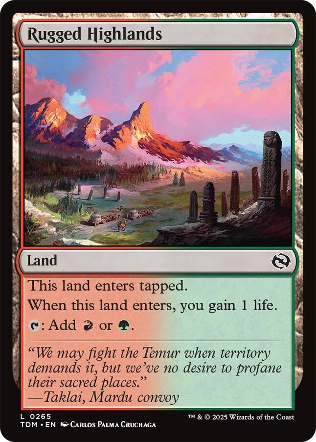 Rugged Highlands - Tarkir: Dragonstorm - Magic: The Gathering