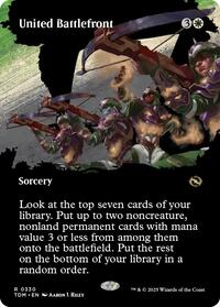 United Battlefront (Borderless) - Tarkir: Dragonstorm - Magic: The Gathering card