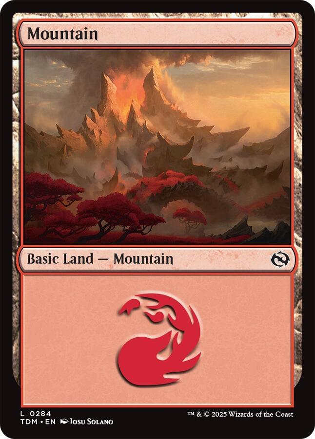 Mountain (0284) - Tarkir: Dragonstorm - Magic: The Gathering
