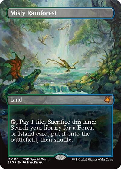 Misty Rainforest Borderless Dragonscale Foil