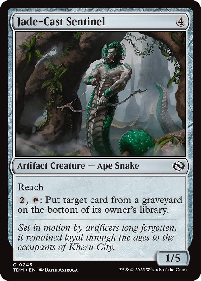 Jade-Cast Sentinel - Tarkir: Dragonstorm - Magic: The Gathering