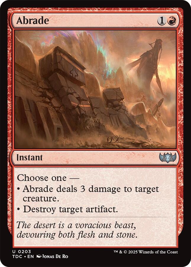 Abrade - Commander: Tarkir: Dragonstorm (TDC) - Commander (CMD)