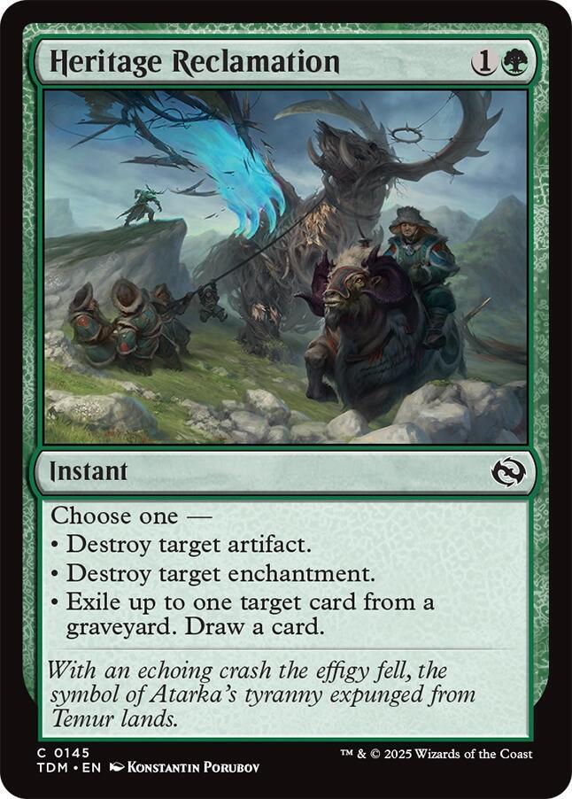 Heritage Reclamation - Tarkir: Dragonstorm - Magic: The Gathering