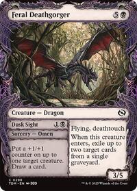 Feral Deathgorger (Showcase) - Tarkir: Dragonstorm - Magic: The Gathering card