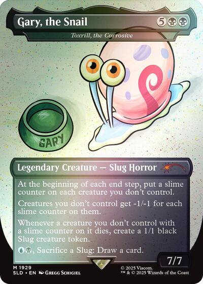 Gary the Snail Toxrill the Corrosive Rainbow Foil