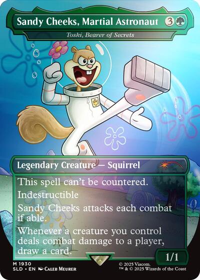 Sandy Cheeks Martial Astronaut Toski Bearer of Secrets Rainbow Foil