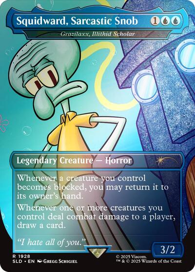 Squidward Sarcastic Snob Grazilaxx Illithid Scholar Rainbow Foil