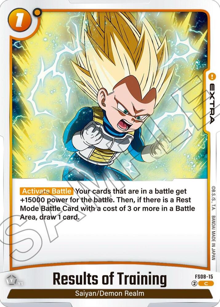 Results of Training - Starter Deck 8: Vegeta (Mini) Super Saiyan 3