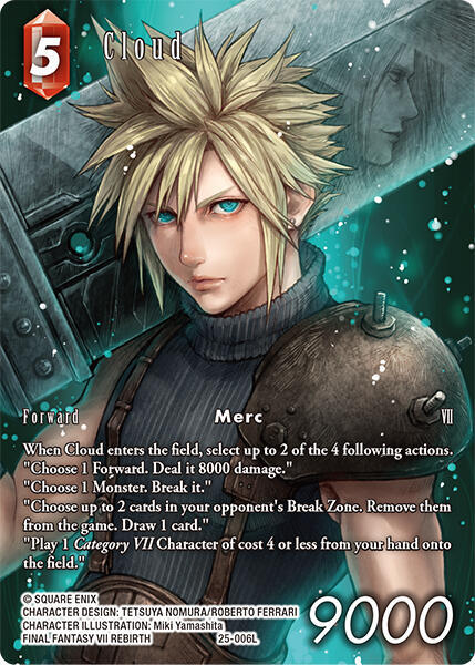 ファイナルファンタジーTCG クラウド Cloud (Full Art) - Tears of the Planet - Final Fantasy TCG