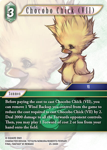 Chocobo Chick (VII) - Tears of the Planet - Final Fantasy TCG