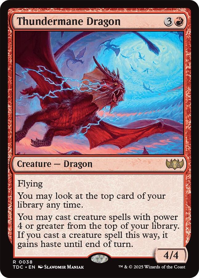 Thundermane Dragon - Commander: Tarkir: Dragonstorm - Magic: The Gathering Thundermane Dragon - Commander: Tarkir: Dragonstorm - Magic: The Gathering
